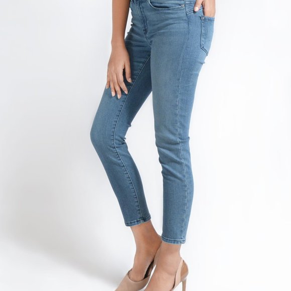 OLGYN Skinny Fit Stretch Medium Blue Denim Pant - Picture 4 of 5